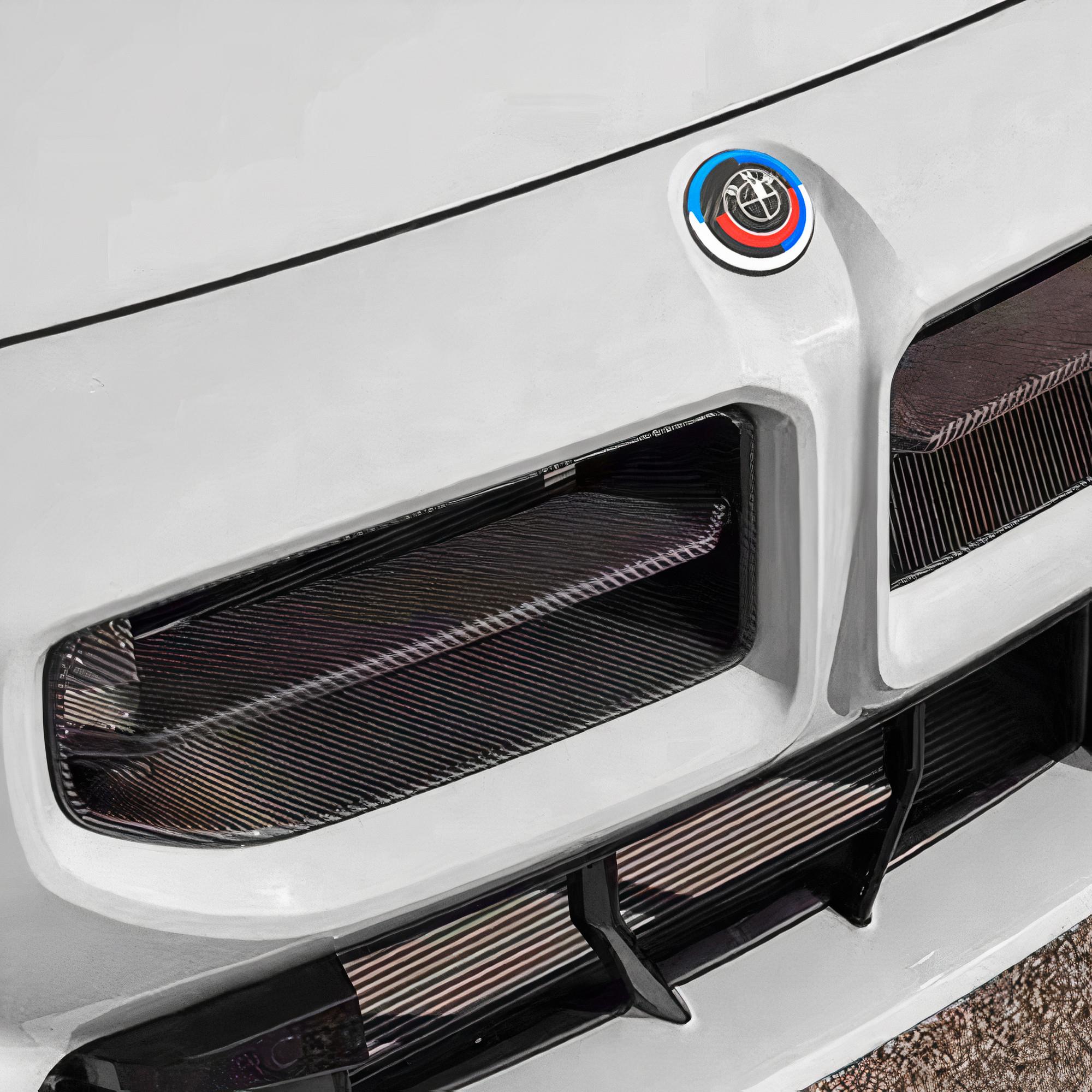 bmw m2 g87 carbon fiber grille installed full view