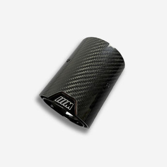 bmw m2 m3 m4 g80 g82 g87 f80 f82 f87 m performance style carbon fiber exhaust tips gloss black