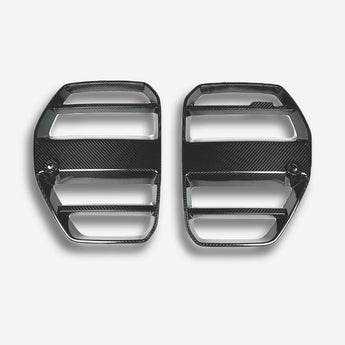 bmw m3 m4 g80 g82 st style carbon fiber front grille front view