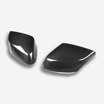 corvette c8 carbon fiber mirror caps angle view