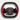 Red and black corvette c8 steering wheel