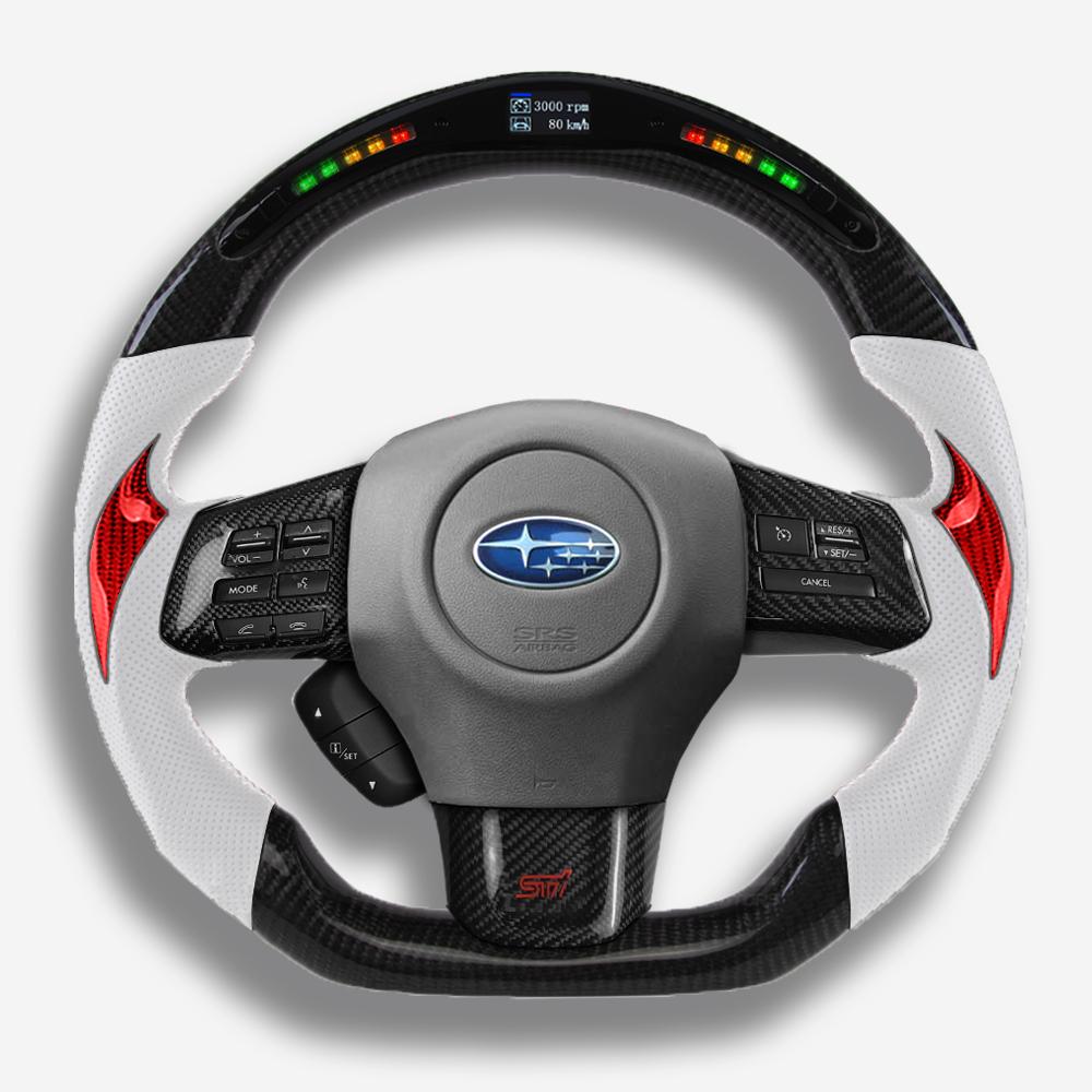 subaru wrx carbon fiber steering wheel