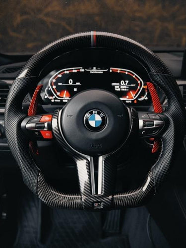bmw f steering custom carbon wheel