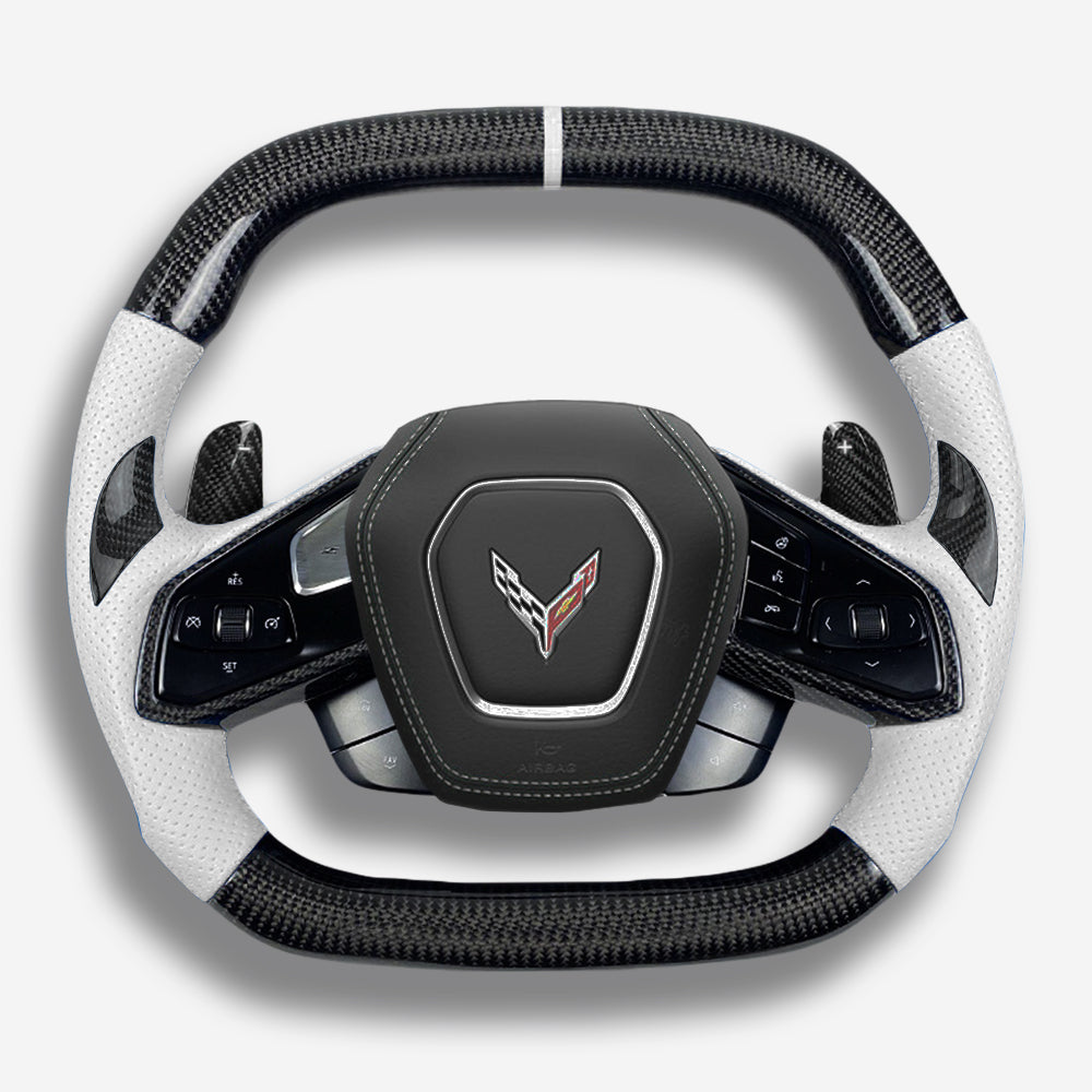 corvette c8 carbon fiber steering wheel